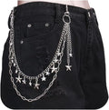 Y2K Star Pants Chain for Men Jean Chains for Women Pocket Chain for Pants Biker Hip Punk Chains Y2K Jewelry for Women Accessory Silver Trendy Fashion for Music Festival Concert Cosplay