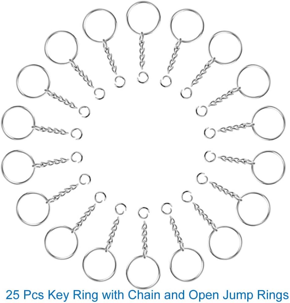 100Pcs Key Chain Rings Bulk with Tassel for Tassel Keychain