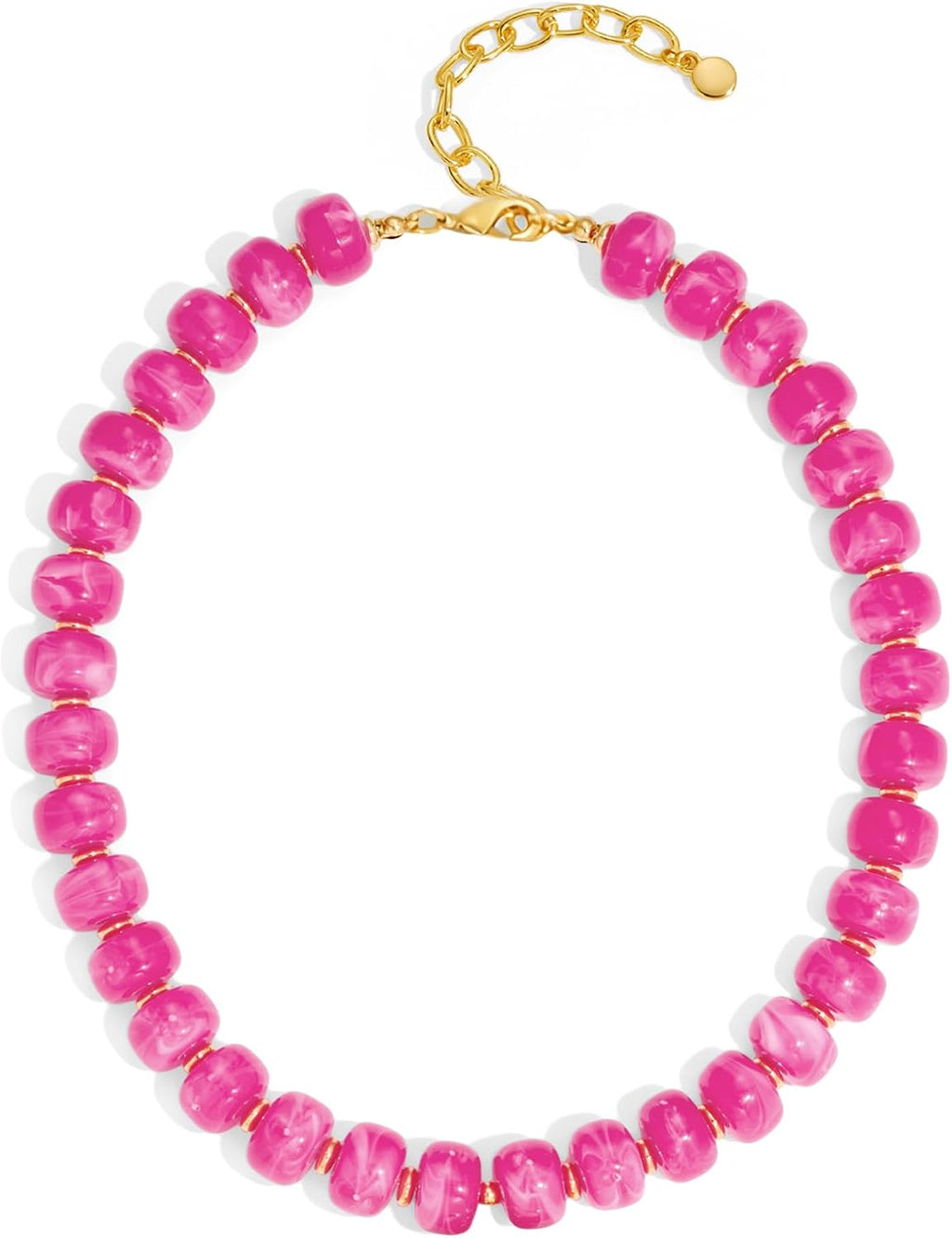Chunky Beaded Choker Necklace for Women Deep Red Large Square Resin Beads Necklace Trendy Statement Chunky Necklaces Wedding Party Jewelry
