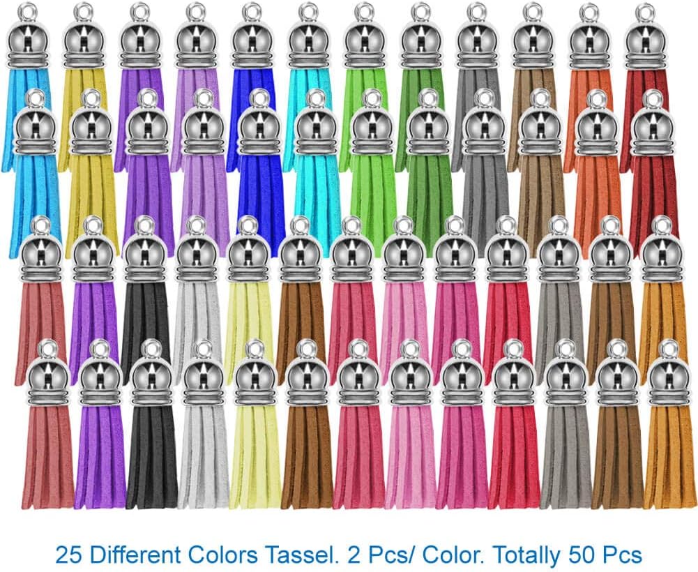 100Pcs Key Chain Rings Bulk with Tassel for Tassel Keychain