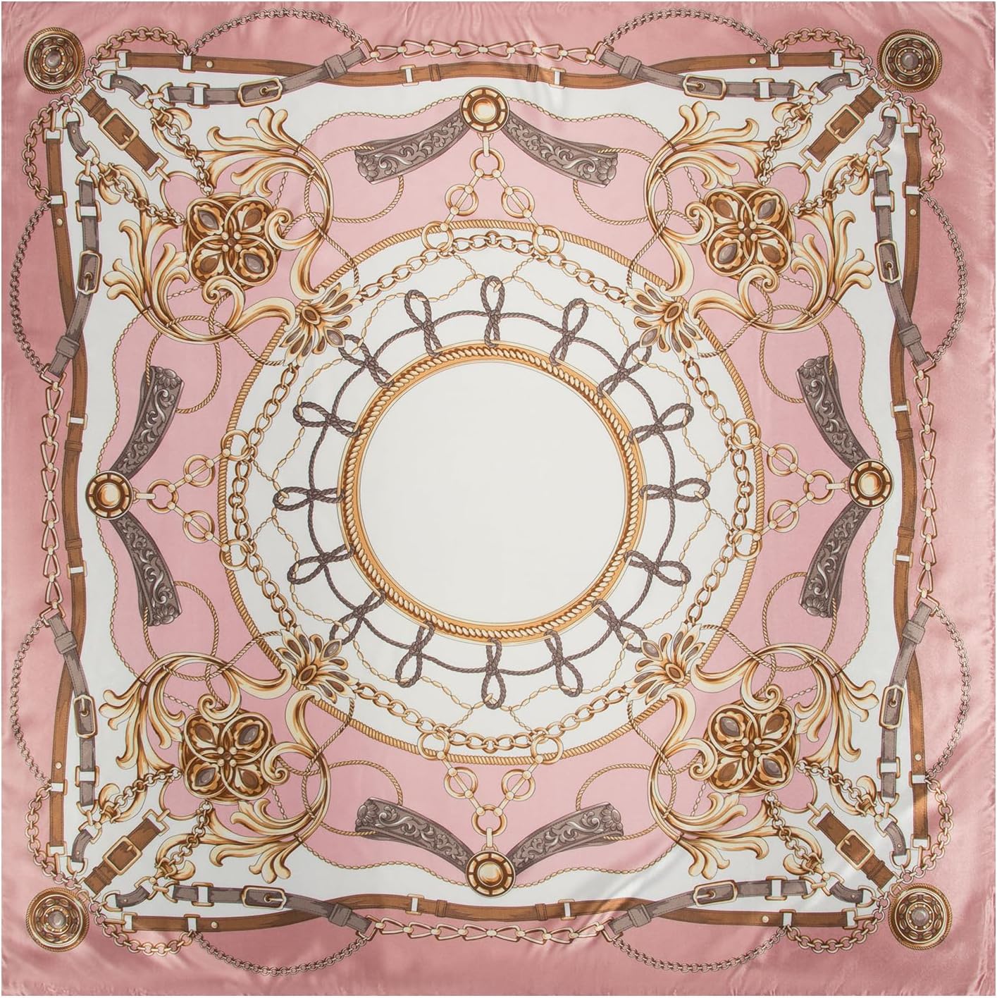 Women Like Silk Scarf Hair Scarf Printed Square Scarf Bandanas for Women 35 Inches