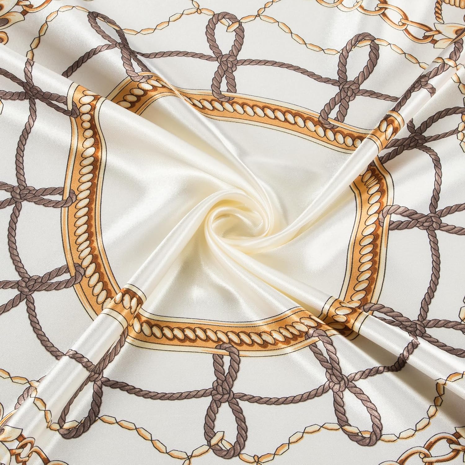 Women Like Silk Scarf Hair Scarf Printed Square Scarf Bandanas for Women 35 Inches